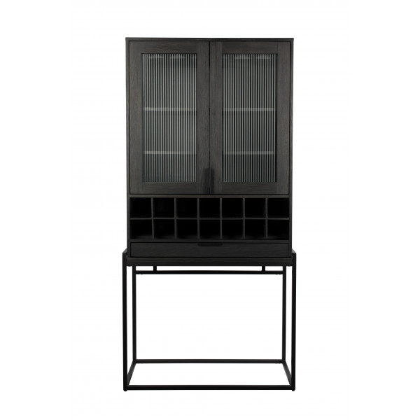 Travis cabinet wijnkast black oak