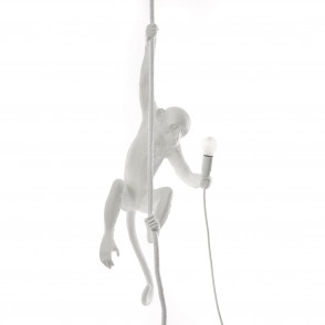 Monkey (hangend aan touw) - wit