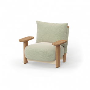 Milos wood lounge chair 