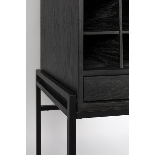 Travis cabinet wijnkast black oak