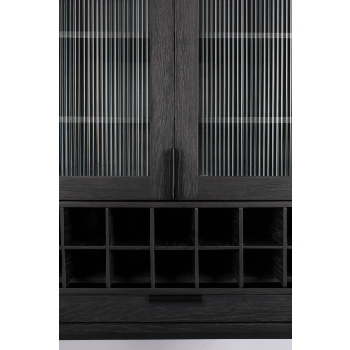 Travis cabinet wijnkast black oak