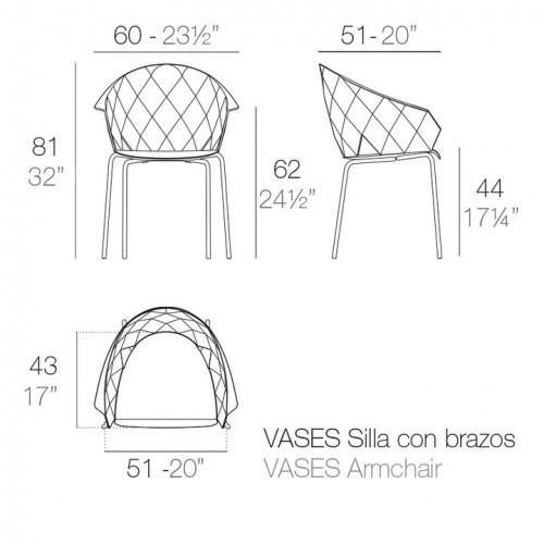 Vases stackable chair