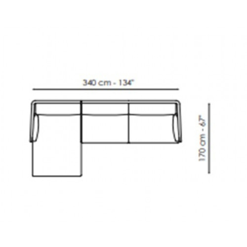 Structure sofa met Chaise Longue