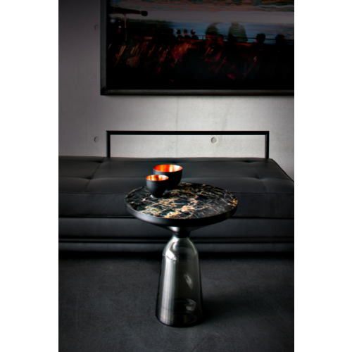 Bell side table black metal  