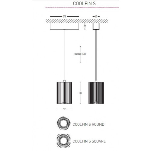 Coolfin S hanglamp vierkant groot