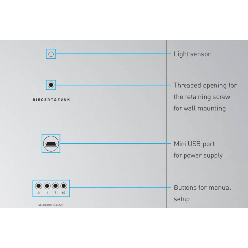 Qlocktwo Classic Stainless Steel 