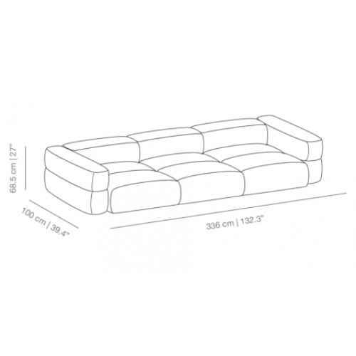 Savina sofa 3,5 zits met arm   