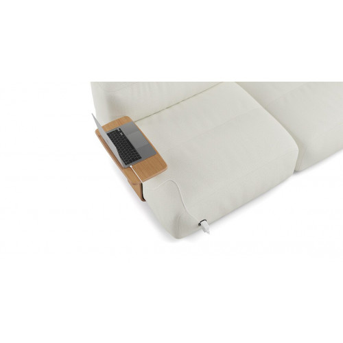 Savina hoekbank met chaise lounge en poef