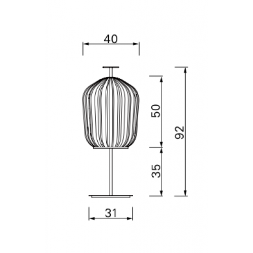 Plissée vloerlamp 
