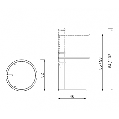 Adjustable table E1027 