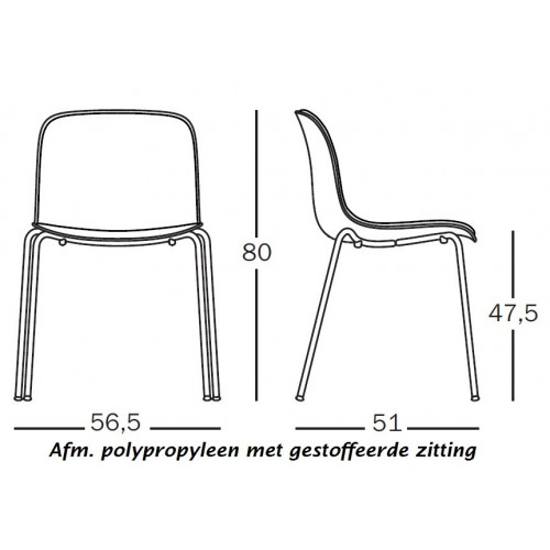 Troy standaard polypropyleen viervoets