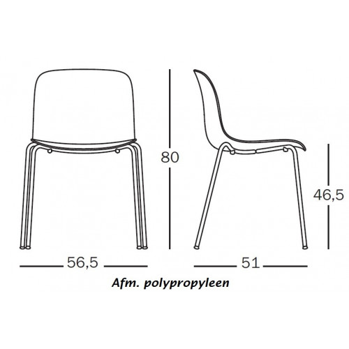 Troy standaard polypropyleen viervoets