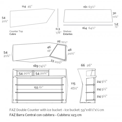 Faz bar (midden + ijslade)