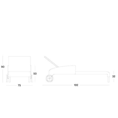 Safi Ligbed met arm 